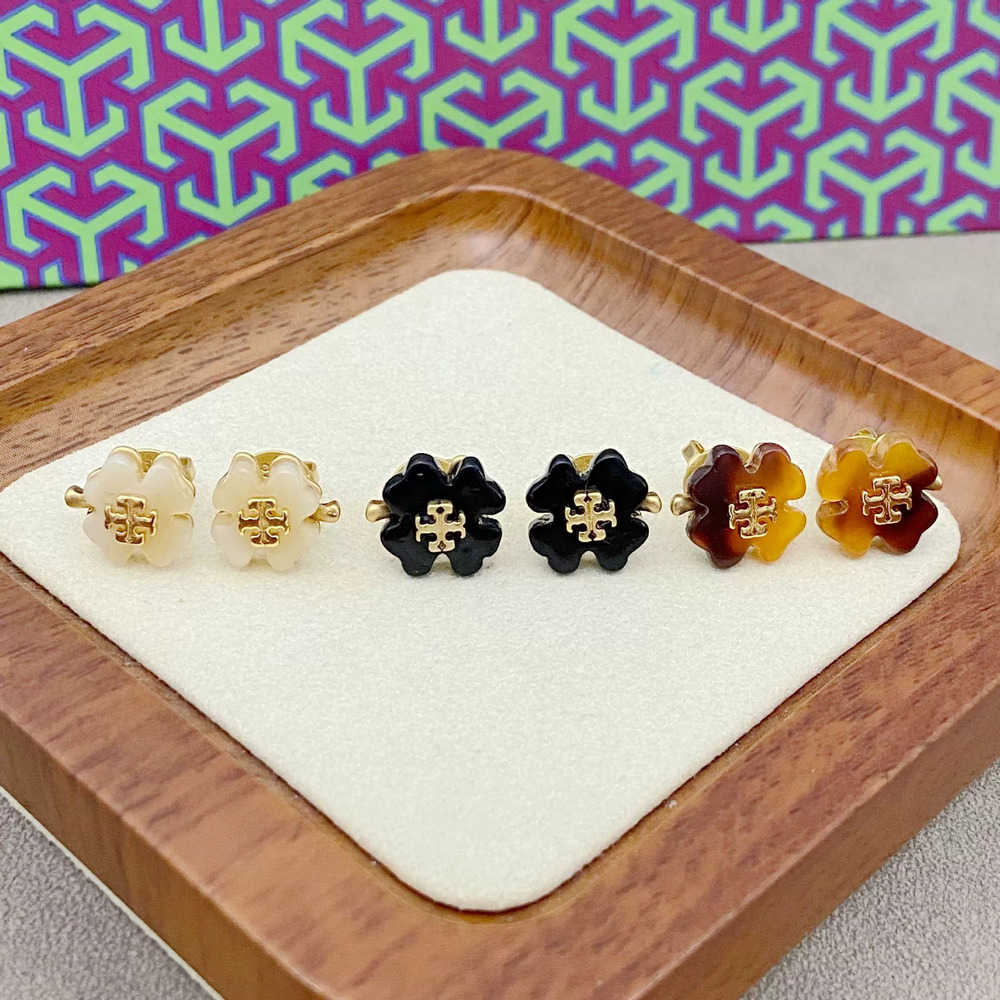 Tory Burch Colorful Daisy Acrylic Resin Earrings